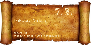 Tukacs Netta névjegykártya